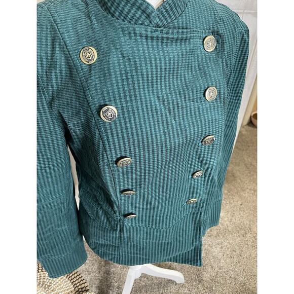 Cabi Womens Blazer Lennon Jacket Green Military Double Breasted Small - Picture 4 of 10